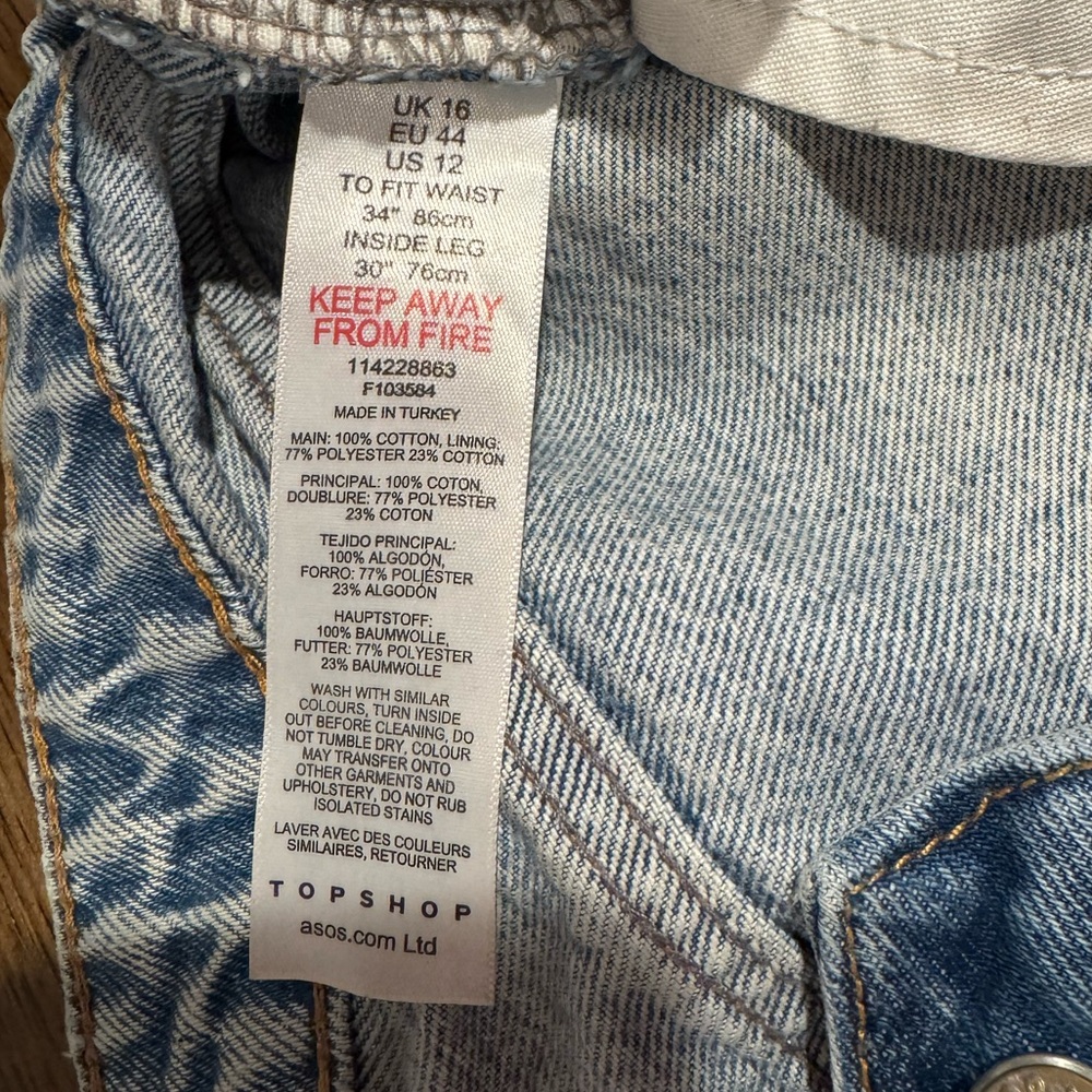 Topshop Ripped High Rise Mom Jeans - Picture 6 of 7